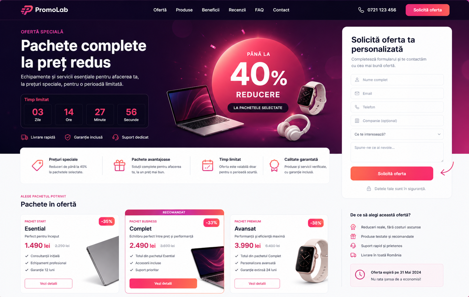 Previzualizare proiect PromoLab